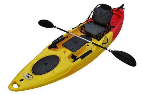 BKC - RA220 - 11.5-foot Solo Sit on Top Angler Fishing Kayak w/ Upright Aluminum Seat, Paddle ...