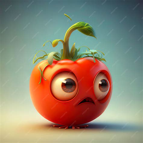 Premium Photo | Adorable tomato animated character