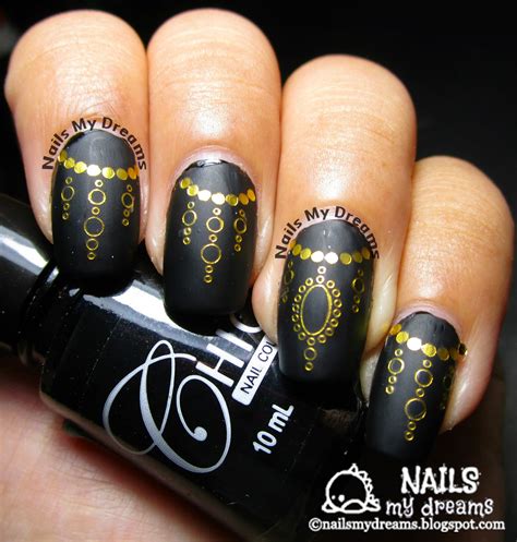 Nails My Dreams: Easy Nail Art Using Gold Water Decals!...