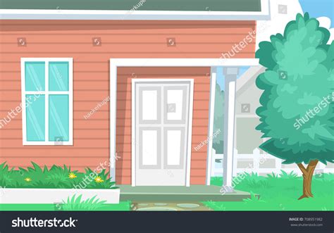 Vector Cartoon Typical Small House Window Stock Vector (Royalty Free ...