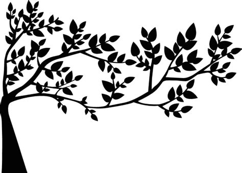 tree branch silhouette, clipart image - free svg file for members - SVG Heart