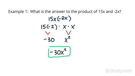 Multiplying Monomial By A Monomial