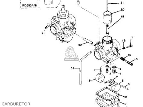 Yamaha RD250 1974 USA parts lists and schematics