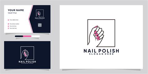 nail polish logo design with style and creative concept 11854979 Vector ...