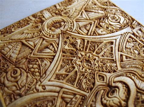 Laser Creative - 3D laser engraved art print in wood for Laura Borealisis