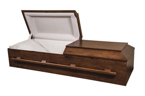 Matte Cherry Solid Wood with White Interior - Tennessee Casket Store