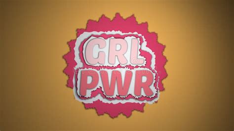 Girl Power Logo Animation, Woman Rights Stock Image - Image of human, event: 217621155