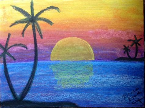 Pastel Drawing Sunset at GetDrawings | Free download