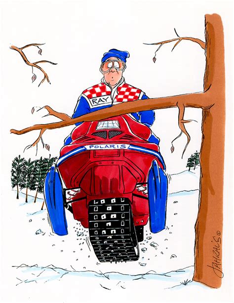 Snowmobiler Cartoon | Funny Gift for Snowmobiler