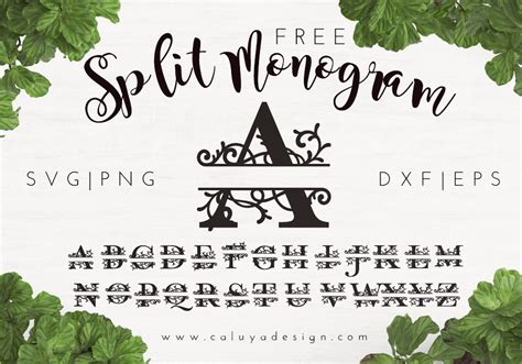 Split Monogram Free SVG, PNG, EPS & DXF Download