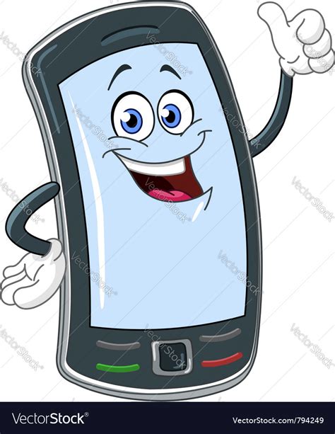 Smart phone cartoon Royalty Free Vector Image - VectorStock