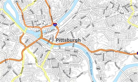 Pittsburgh On Pa Map - Carlen Wilmette