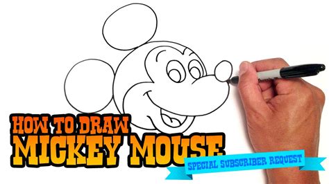 How to Draw Mickey Mouse - Step by Step Video - YouTube