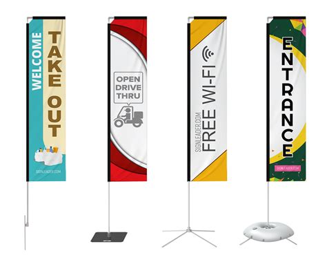 Custom Advertising Rectangle Flags Banners & Printing Online - Signleader