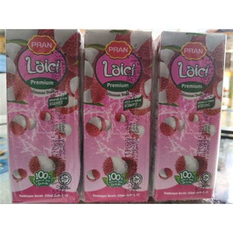 Air kotak PRAN Laici Juice 6 x 250ml | Shopee Malaysia