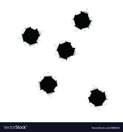 Bullet holes Royalty Free Vector Image - VectorStock