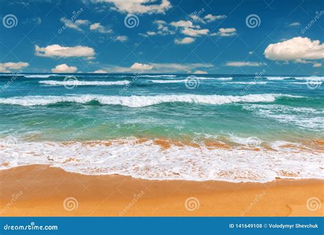 Ocean waves and blue sky stock photo. Image of scenic - 141649108