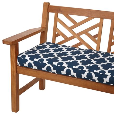 Shop Scalloped Navy 60-inch Indoor/ Outdoor Corded Bench Cushion - Free Shipping Today ...