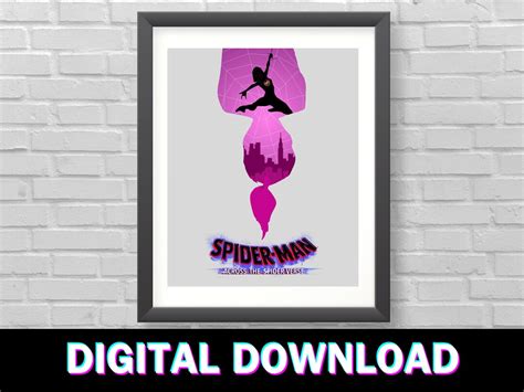 Spider-gwen Spider-verse Inspired Poster DIGITAL DOWNLOAD - Etsy