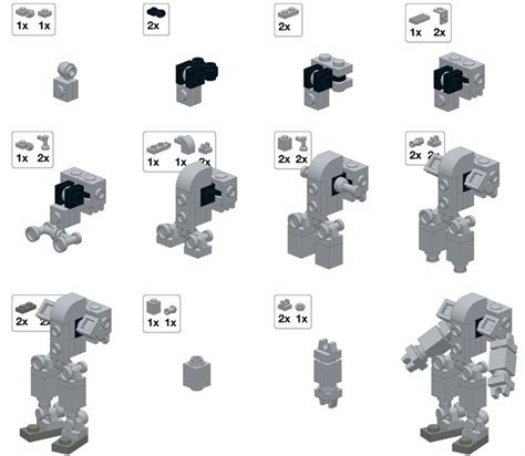 Resultado de imagen para how to make a lego mini robot | Lego, Lego instructions, Lego mecha