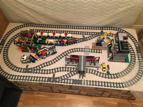 Related image | Lego train layout, Lego train tracks, Lego city train