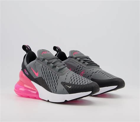 Nike Air Max 270 Gs Trainers Smoke Grey Hyper Pink Black White - Unisex