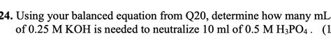 Solved The balanced equation that it is referring to is | Chegg.com