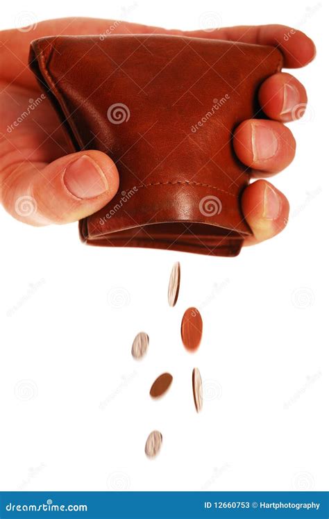 Coins dropping from wallet stock image. Image of falling - 12660753