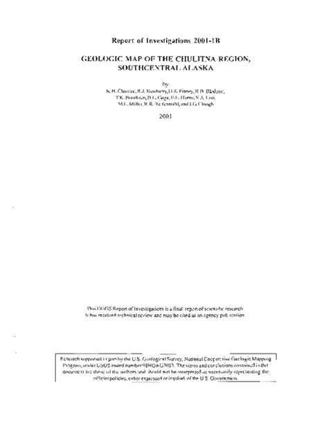 (PDF) Geologic map of the Chulitna region, southcentral Alaska | Robert Blodgett - Academia.edu