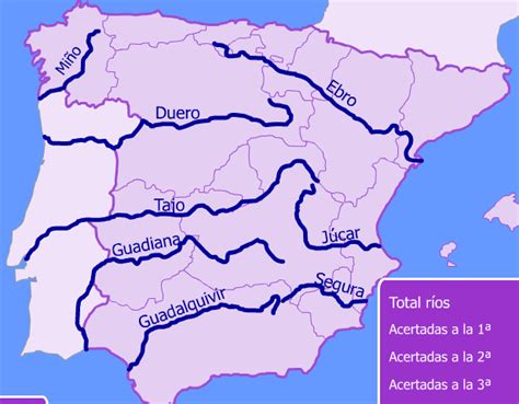 Mapa Rios Mas Importantes De España