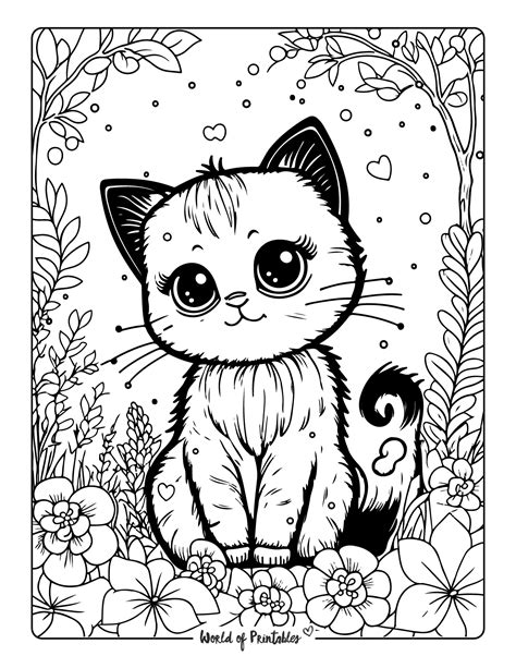 Hard Cat Design Coloring Pages