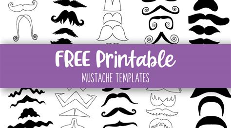 Printable Mustache Templates - 150 Free Mustaches | Printabulls