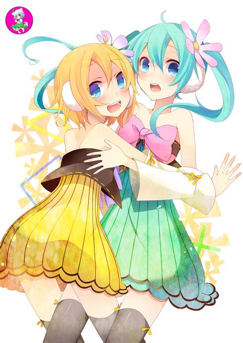 Render Miku x Rin by NekoYoumuKonpaku on DeviantArt