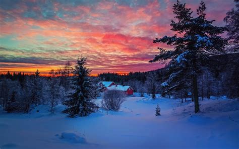 Snow Sunset Wallpapers - Top Free Snow Sunset Backgrounds - WallpaperAccess