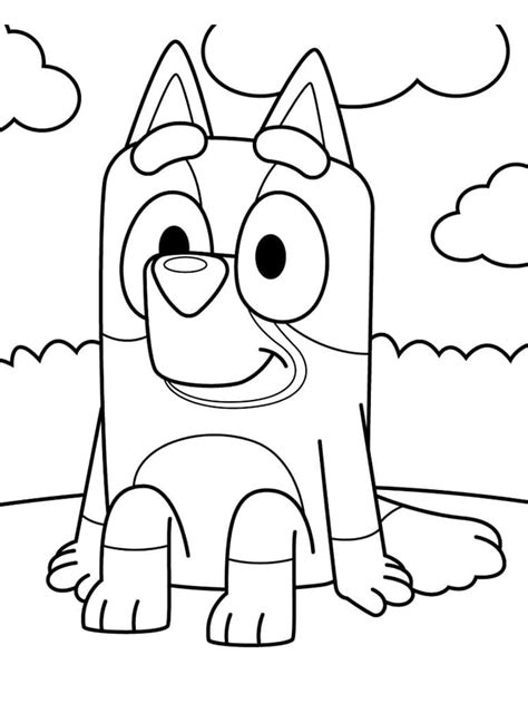 Adorable Bluey coloring page - Download, Print or Color Online for Free