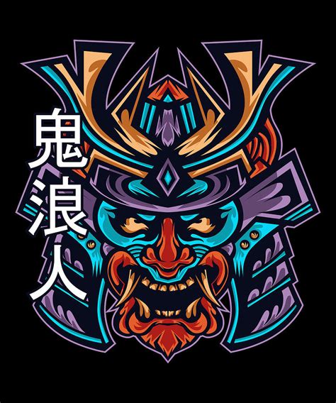 Demon Samurai japan, oni, japanese, anime Digital Art by Alberto ...