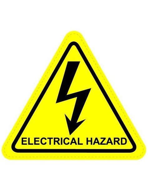 Electrical Hazard Warning Sign Sticker