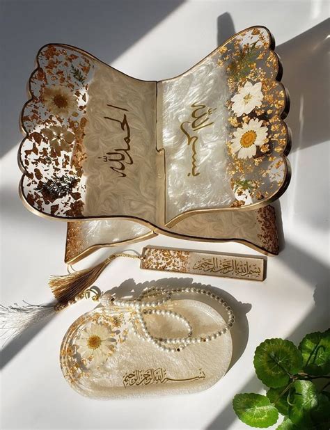 Large Floral Quran Holder, Real Pressed Flowers, Book Stand, Ramadan ...