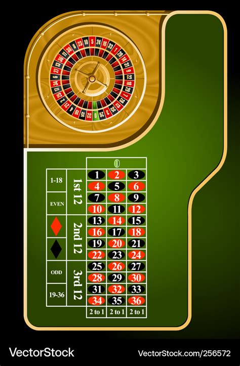 Roulette table layout Royalty Free Vector Image