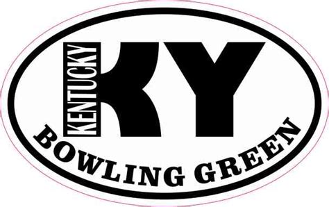 4in x 2.5in Oval KY Bowling Green Kentucky Sticker