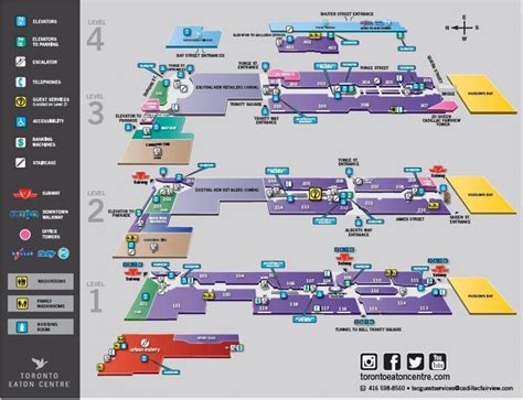 Eaton centre map - Toronto Eaton Centre map (Canada)