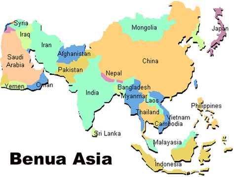 Peta Benua Asia lengkap - Peta Dunia | Sejarah Indonesia - World Maps High Resolution