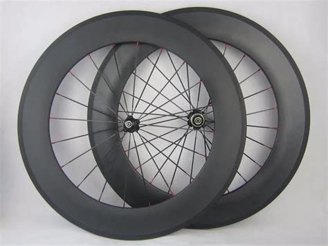 promotions carbon fiber bike 88mm clincher wheels 3k glossy or 3k matte finish road bicycle ...