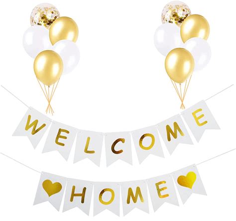 Welcome Home Banner Decoration with Letax Balloons for New Home Baby ...