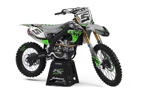 Custom dirt bike Graphics kit KAWASAKI TRUST | custom-graphics-mx