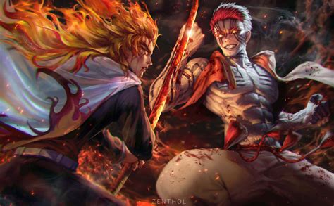 My fanart of Rengoku vs Akaza : r/DemonSlayerAnime