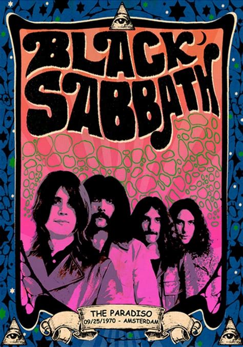 Black Sabbath vintage poster The Paradiso Amsterdam 1970 by ...