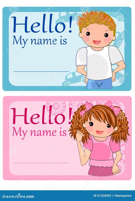 Name Tags For Kids Stock Photography | CartoonDealer.com #60711392