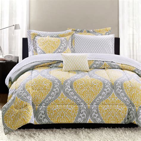 Yellow and Gray Bedding That Will Make Your Bedroom Pop