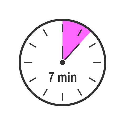 Timer icon with 7 minute time interval. Countdown clock or stopwatch symbol 18975840 Vector Art ...